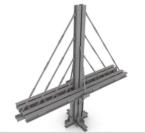 Mini Unit Beams Cable Stayed Bridge Kit 5 - Unit Bricks